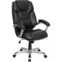 Picture of Flash Furniture GO-931H-BK-GG Black Leather Executive Office Chair