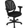Picture of Flash Furniture GO-WY-05-A-GG Black Mid Back Mesh Computer Task Chair with Arms