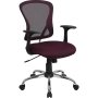 Picture of Flash Furniture H-8369F-ALL-BY-GG Burgundy Mesh Executive Office Chair