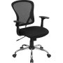 Picture of Flash Furniture H-8369F-BLK-GG Black Mesh Executive Office Chair