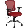 Picture of Flash Furniture H-8369F-RED-GG Red Mesh Executive Office Chair