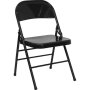 Picture of Flash Furniture HF3-MC-309AS-BK-GG Triple Braced &amp; Double Hinged Black Metal HERCULES&amp;trade- Folding Chair