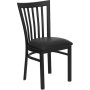 Black Schoolhouse Back Metal Dining Chair - Black - Heavy Duty