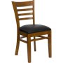 Cherry Wood Ladder Back Chair - Cherry/Black - Standard - 1 Pack - Heavy Duty