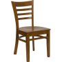 Ladder Back Wood Chair with Cherry Finish