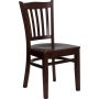Mahogany Vertical Slat Back Dining Chair - Heavy Duty
