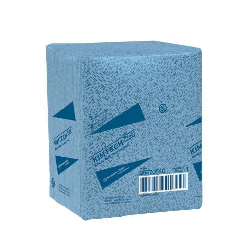 KCC 33560 Kimtech Kimtex 1/4 Fold 1 Ply Wiper- Blue- 66 Count - Case of 8
