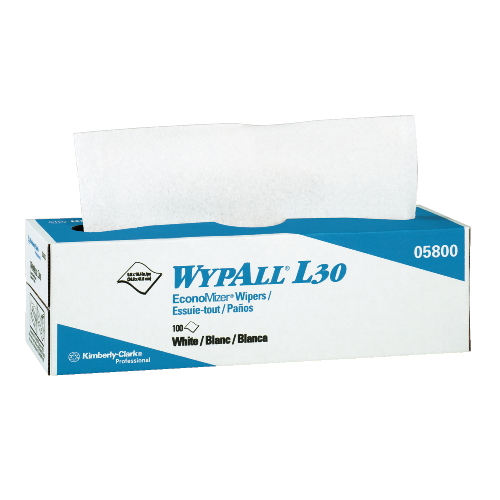 Picture of Kimberly-Clark KCC 05816 Wypall L30 Wiper 16.4X9.8 White- 120 Count - Case of 6