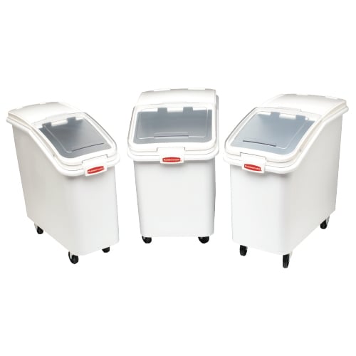 Picture of Rubbermaid Commercial Products RCP 3600-88 WHI 2.75 Cu Ft Ingredient Bin with Slanted Lid - White