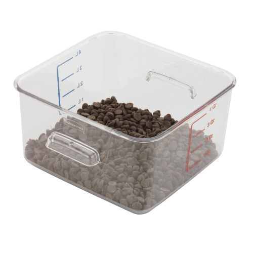 Picture of Rubbermaid Commercial Products RCP 6304 CLE 4 Quart Space Saver Square Container - Clear