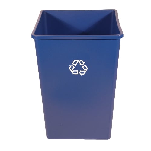 Picture of Rubbermaid Commercial Products RCP 3958-73 BLU 35 Gallon Square Recycle Receptacle - Blue