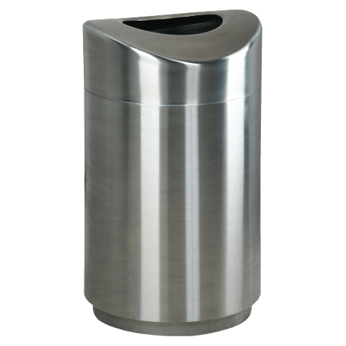 Picture of Rubbermaid Commercial Products RCP R2030SSPL 30 Gallon Open Top Waste Receptacle - Stainless Steel