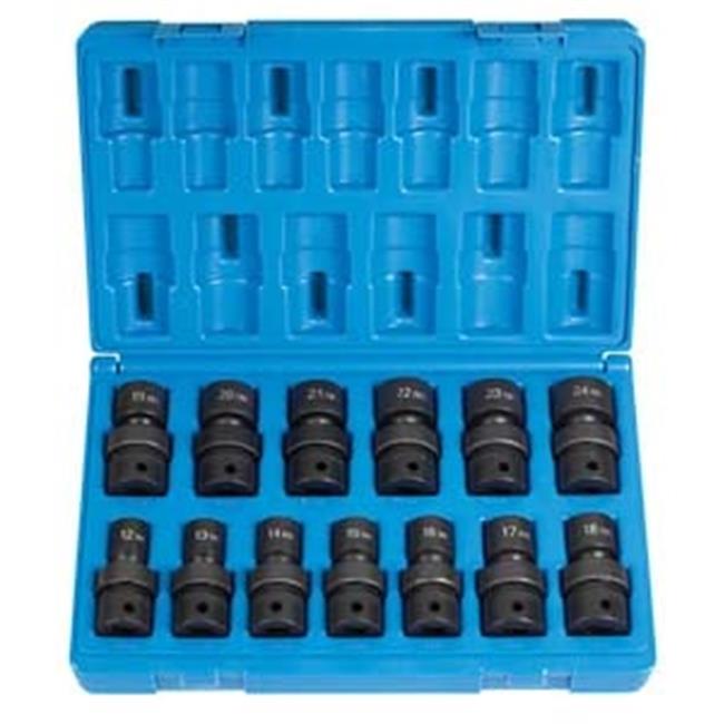Grey Pneumatic GY1713UM 1/2  Drive 13 Pieces 12 Point Standard Metric Univ. Set