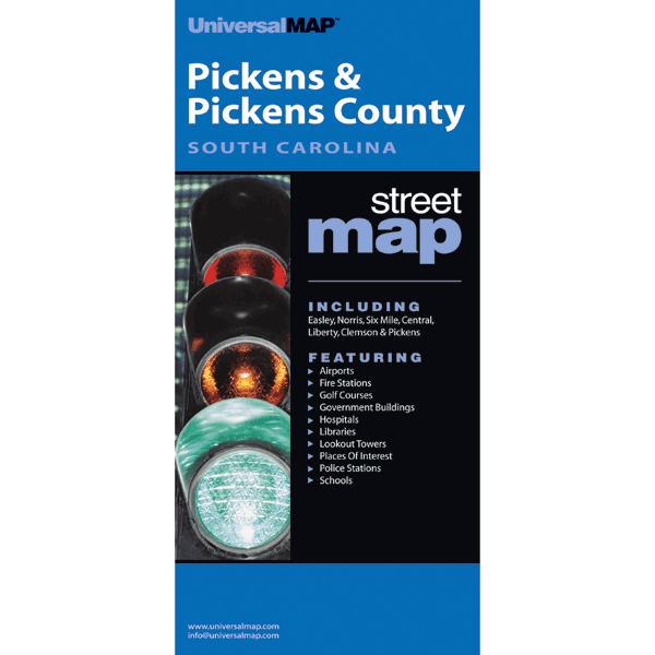 Universal Map 076256279X Pickens & Pickens County SC