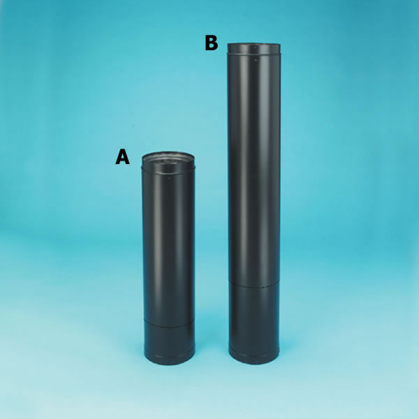 Picture of M &amp; G Duravent 6DVL-46TA 6 Inch  Dura-Vent DVL Adjustable 29 Inch -48 Inch   Double-Wall Black Pipe