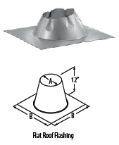 M & G Duravent 5DT-FF 5 Inch Dura Vent Duratech Flashing Flat Roof Galvanized Storm Collar Not Included
