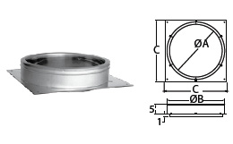 M & G Duravent 12DT-AP 12 Inch  Duratech Anchor Plate