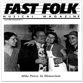 Picture of Smithsonian Folkways FF-FF602-CCD Fast Folk Musical Magazine- Vol. 6- No. 2 Mike Porco In Memoriam