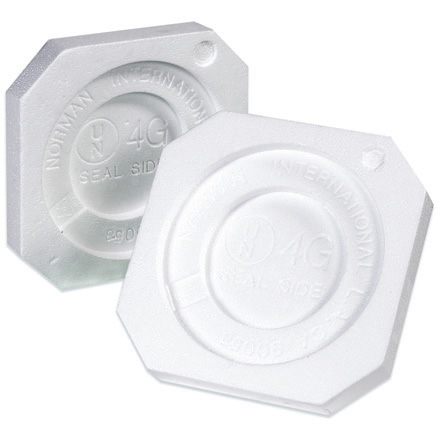 Foam Insert, 8.5 in Length, 8.5 in Width, 1 1/4 in Height, Expanded Polystyrene, White, 100 PK