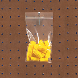 PB7010 5 in. x 8 in.- 4 Mil Reclosable Poly Bags with Hang Hole- 1000