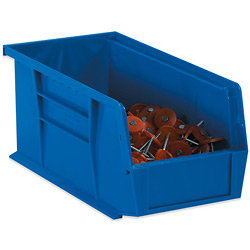 Picture of Box Partners BINP1487B 8 .25 in. x 14 .75 in. x 7 in. Blue Plastic Stack & Hang Bin Box