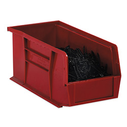 Picture of Box Partners BINP1816R 16 .50 in. x 18 in. x 11 in. Red Plastic Stack & Hang Bin Boxes- 3