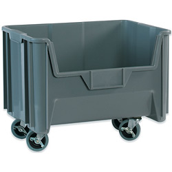 Picture of Box Partners BING122 Gray Mobile Giant Stackable Bins- 3
