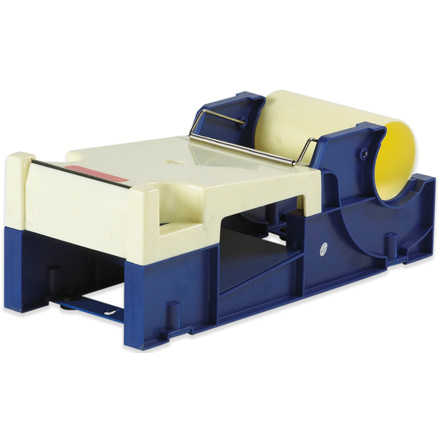 Plastic Label Protection Tape Dispenser, 4", Blue/White, 1/Each