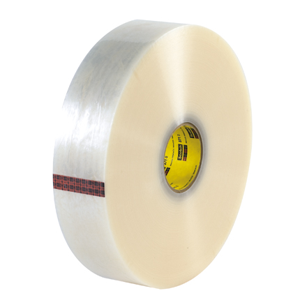 Packing Tape, 1.9 mil Thick, 2 in W x 1,500 yd L, 3 in Core Dia., Clear, 6 PK