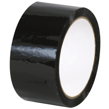 Packing Tape, 2.2 mil Thick, 2 in W x 55 yd L, Black, 36 PK