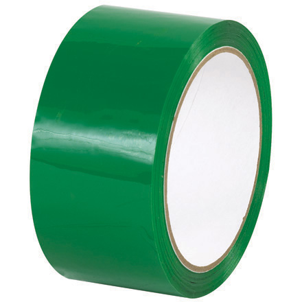 Packing Tape, 2.2 mil Thick, 2 in W x 55 yd L, Green, 36 PK
