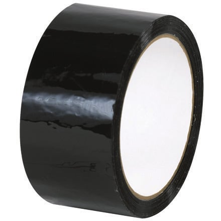 Packing Tape, 2.2 mil Thick, 2 in W x 110 yd L, Black, 36 PK