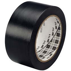 Picture of Box Partners T967764B 2 in. x 36 yds. Black 3M- 764 Solid Vinyl Tape