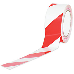 Picture of Box Partners T9236RW 2 in. x 36 yds. Red-White Striped Vinyl Safety Tape