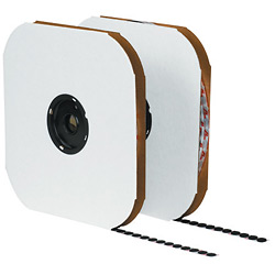 Picture of Box Partners VEL121 .50 in.- Hook- Black Cloth Tie Tape- Individual Dots