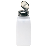 TAKE-ALONG- LOCKING- NATURAL SQUARE HDPE- 8 OZ Dispensing Bottle