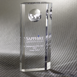 IC189 Nazione Pillar Optically Perfect Award Globe
