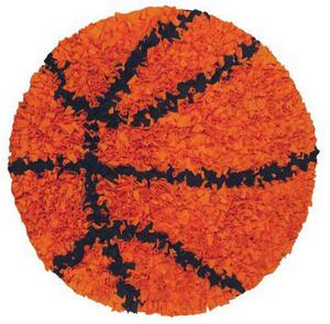 Picture of The Rug Market 02252R SHAGGY RAGGY BASKETBALL AREA RUG 3X3 ROUND