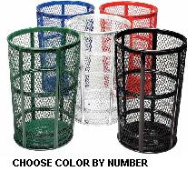 Expanded metal outdoor container- green