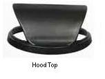 Witt SC55HT Round Dome Trash Can Lid - Plastic, Black, Fits 55-gal. Cans