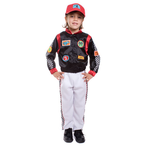 Picture of Dress Up America 507-L Child Race Car Driver Costume - Size Large