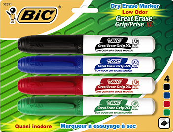 Picture of Bic Usa Inc Bicgdemp41Ast Bic Great Erase Dry Erase Chisel