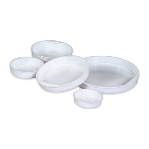 Plastic End Caps, 3" Dia., White, 100/Pack