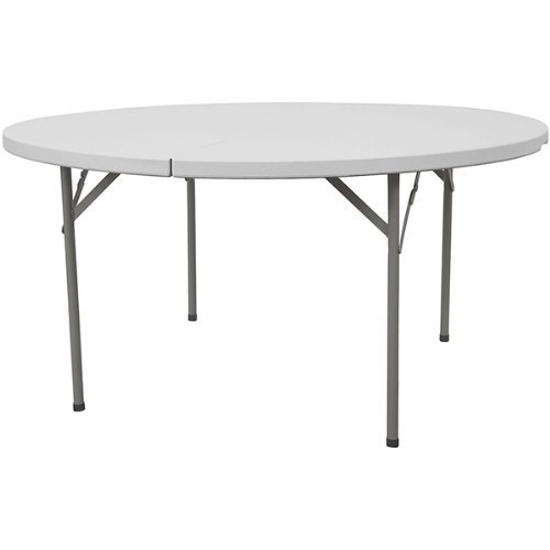Picture of Flash Furniture DAD-YCZ-154-GW-GG 60&apos;&apos; Granite White Round Plastic Folding Table