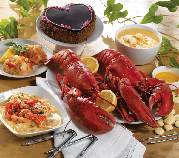 Picture of Lobster Gram PLZGR3J LOBSTERPALOOZA GRAM DINNER FOR THREE WITH 2 LB LOBSTERS