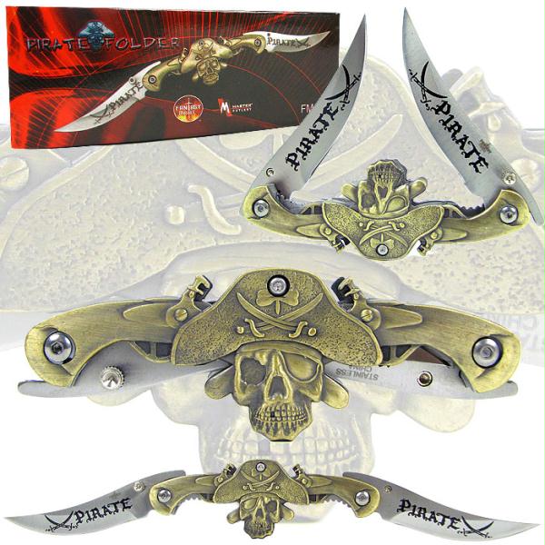 Picture of 9.5 Inch Dual Blade Stainless Steel Pirate Folder