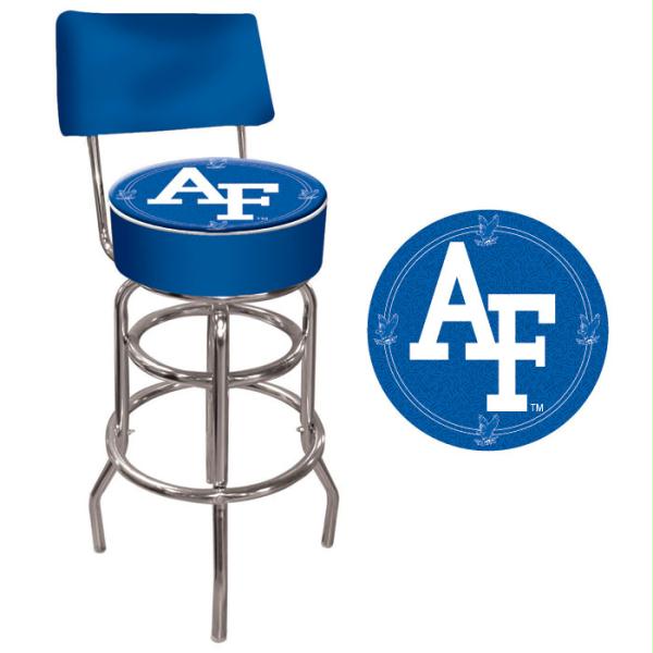 Air Force Padded Bar Stool With Back