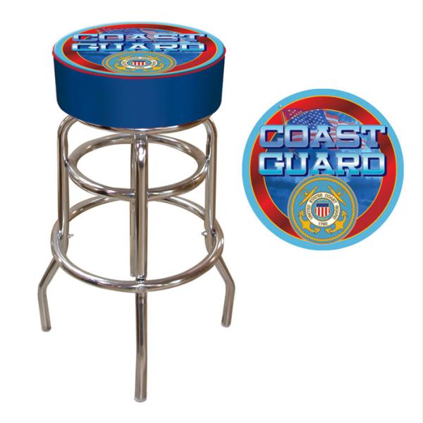 Trademark Commerce USCG1000 US Coast Guard Padded Bar Stool