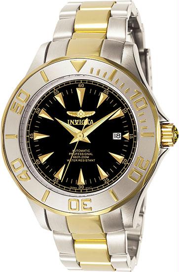 Men's Two Tone Stainless Steel Pro Diver Automatic Black Dial - Watch
