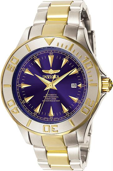 Men's Two Tone Stainless Steel Pro Diver Automatic Blue Dial - Watch